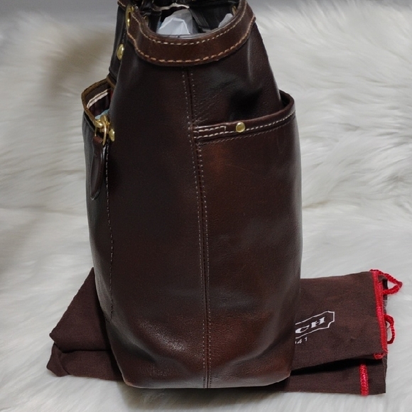 Authentic Coach Lily Legacy Turn Lock Brown Leather Shoulder Bag W Dust Bag - Picture 6 of 15